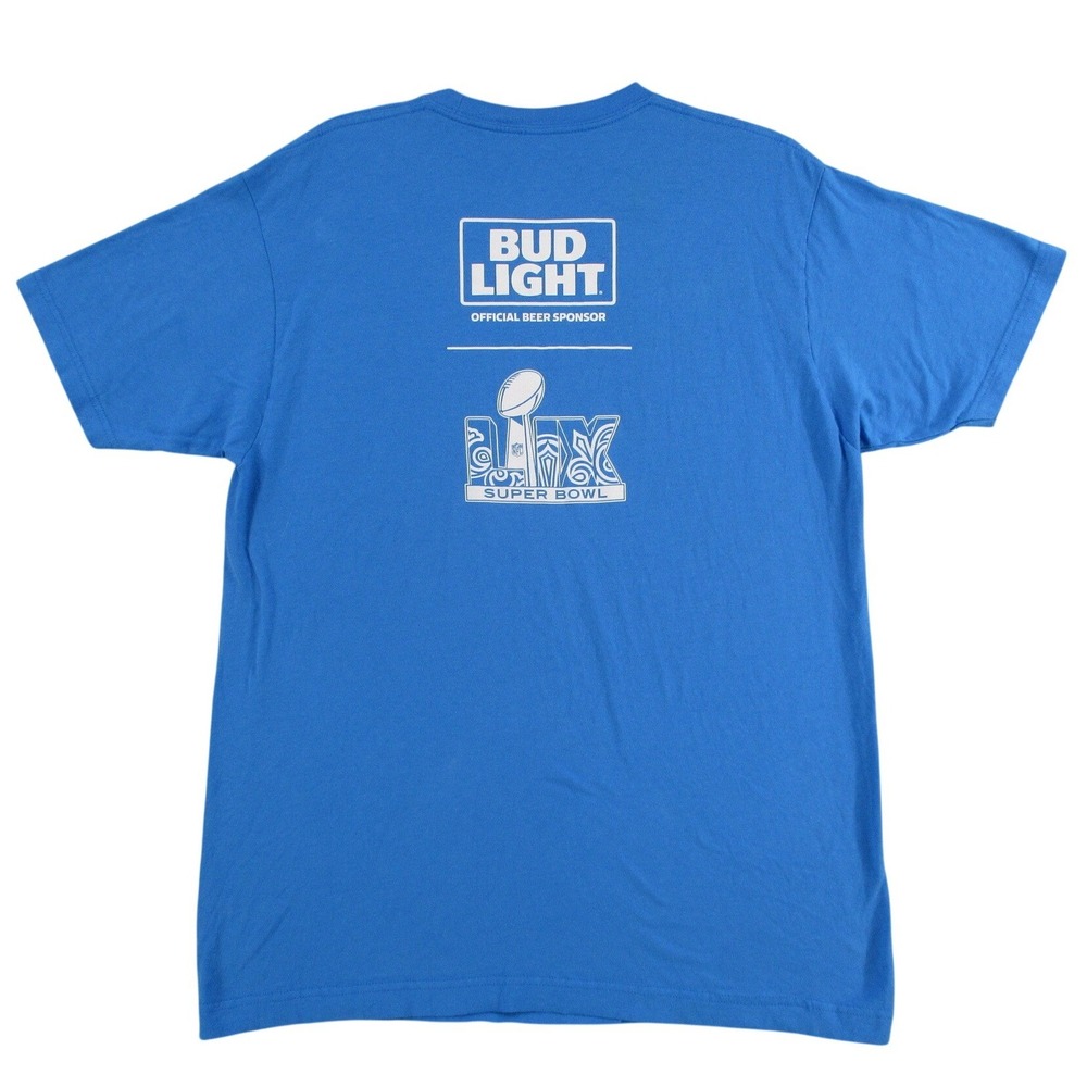 Tultex Super Bowl XLIX 49 Graphic T-Shirt Mens Large Blue Short Sleeve Tee